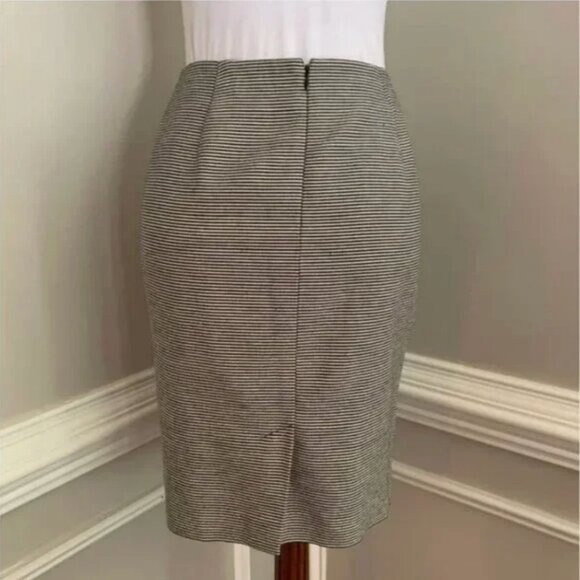 Talbots Blue and Cream Pinstriped Pencil Skirt Size 8P - Picture 11 of 12